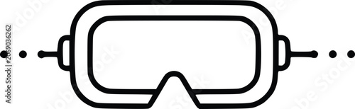 VR Headset Minimal Outline Icon
