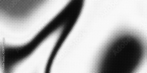Fading hexagon gradient texture. Vanishing honeycomb pattern background. Geometric hexagonal halftone tech overlay backdrop. Black grunge halfton wallpaper. Vector retro dot texure wallpaper
