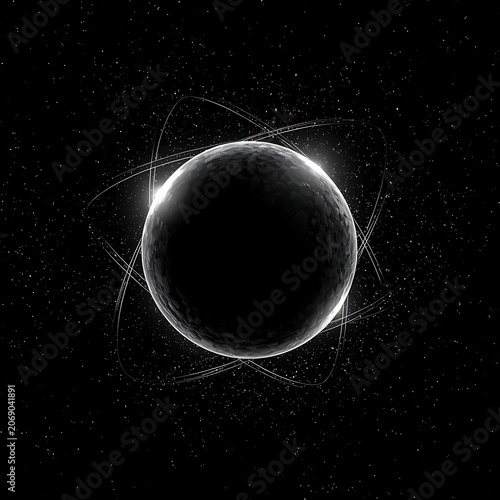 Science-themed background images and wallpapers created in black and white.