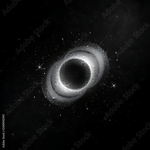 Science-themed background images and wallpapers created in black and white.