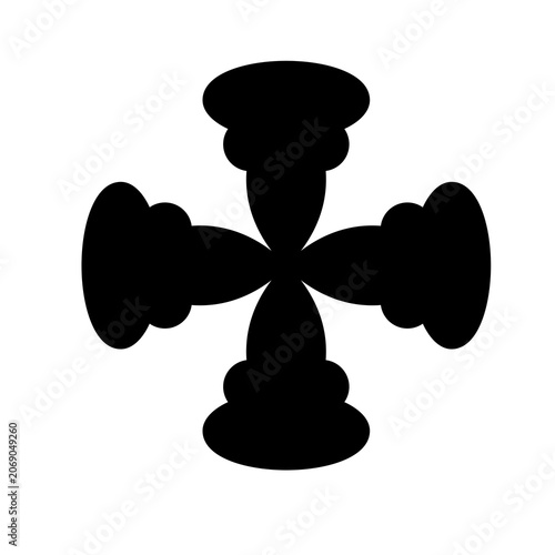 Vector image of a flower, black, white, gray, natural, imaginative, fantasy flower shapes, brightness and splendor, saturation and tenderness, on a white background