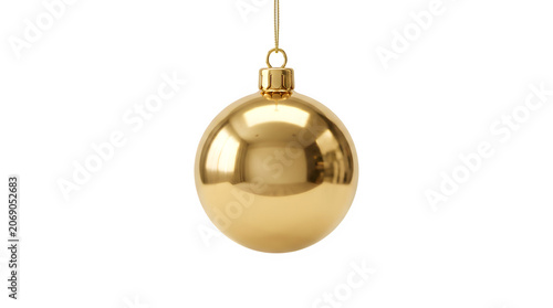Golden christmas ball ornament isolated with ornament christmas decoration celebration new-year reflection metallic isolated polished traditional minimalist prestige graphics cheerful