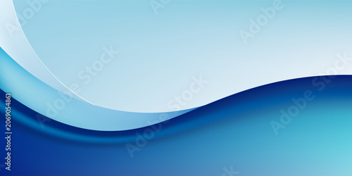 Abstract blue and white geometric background. Dynamic shapes composition. illustration.