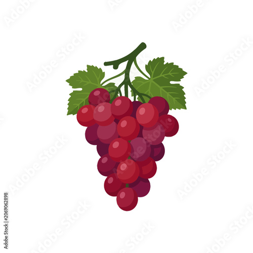 Foto A vibrant cluster of red grapes resting in a still life