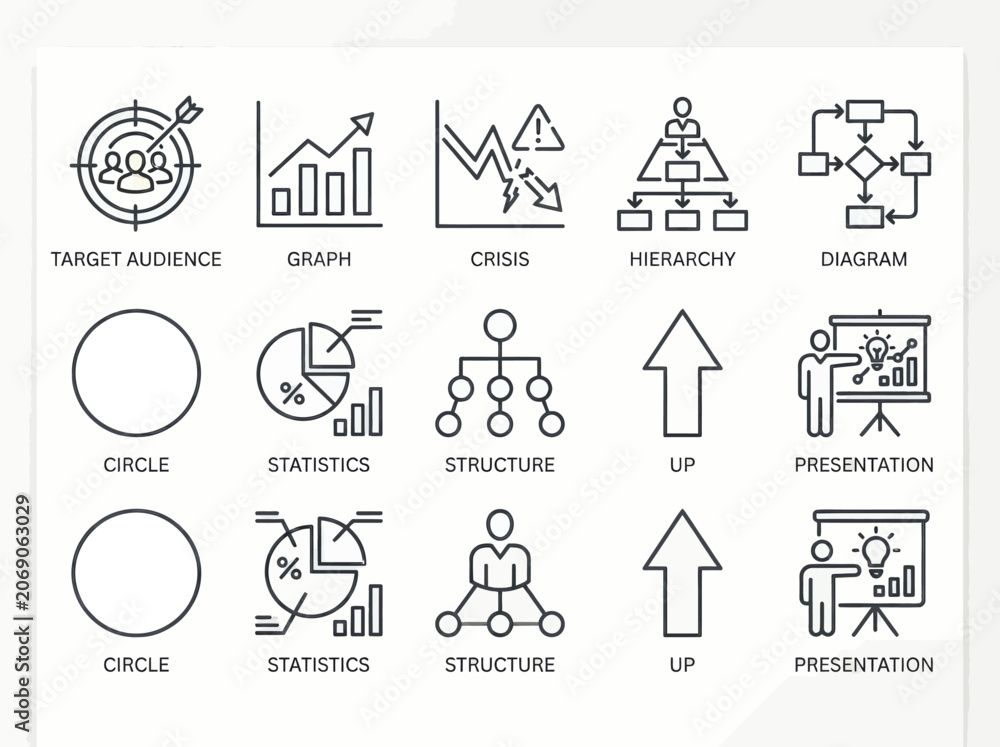 Fototapeta premium Business Presentation Graphics and Charts.