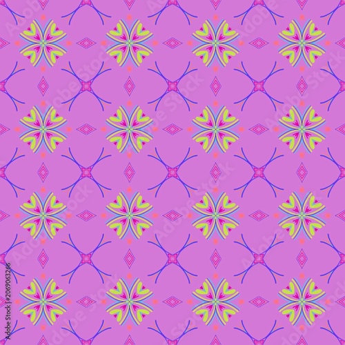 Принти на полотні The charm of a colorful The flower-like or heart-shaped petals arranged evenly give the image a gentle, soft, and approachable feel