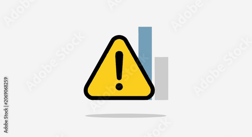 Partial minimalist flat illustration of a yellow triangle with a black