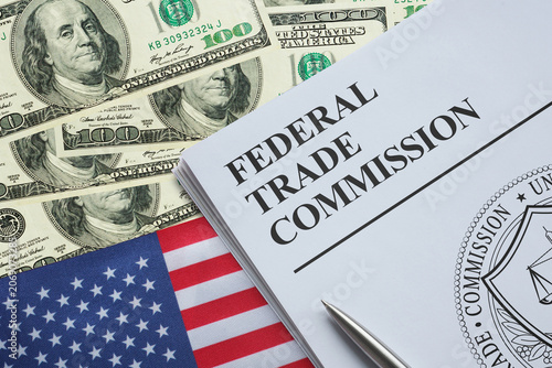 FTC Federal Trade Commission Regulatory Oversight, Consumer Protection, Antitrust Enforcement, Market Competition Policy, Business Compliance, Trade Regulation and Corporate Governance Concept