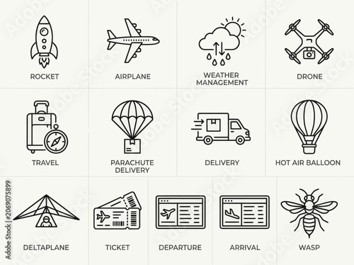 Drone delivering packages quickly overseas.