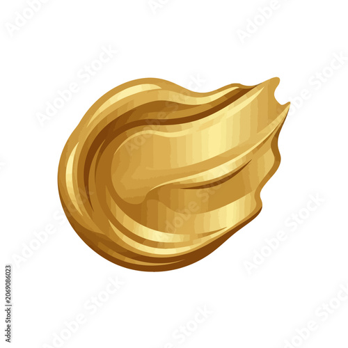 Tablou pe pânză A gleaming golden swirl evokes luxury and modern abstract artistry