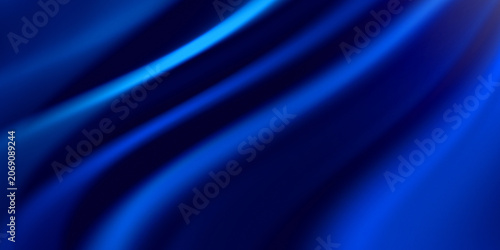 abstract blue background with soft laser beams penetrating the darkness and navy blue or night blue gradient
