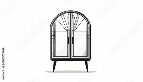 Detailed Illustration of a Cabinet.