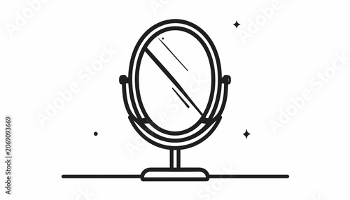 Vanity Mirror with Stand Base.