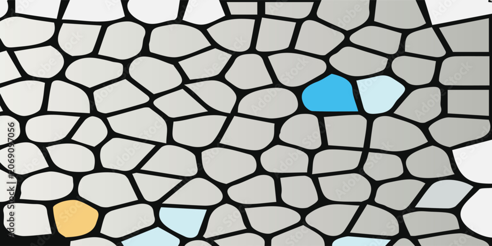 Fototapeta premium Colorful Mosaic Pattern with Irregular Stone Shapes.