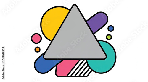 Triangle Shape Graphic Design Element.