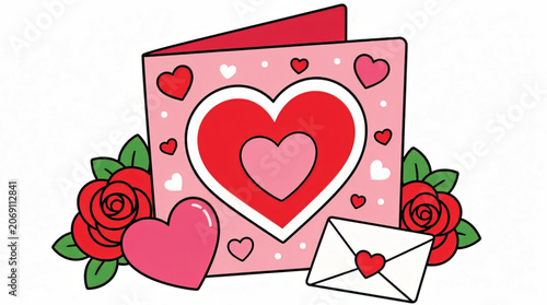 Valentines Day Heart Card Symbol.