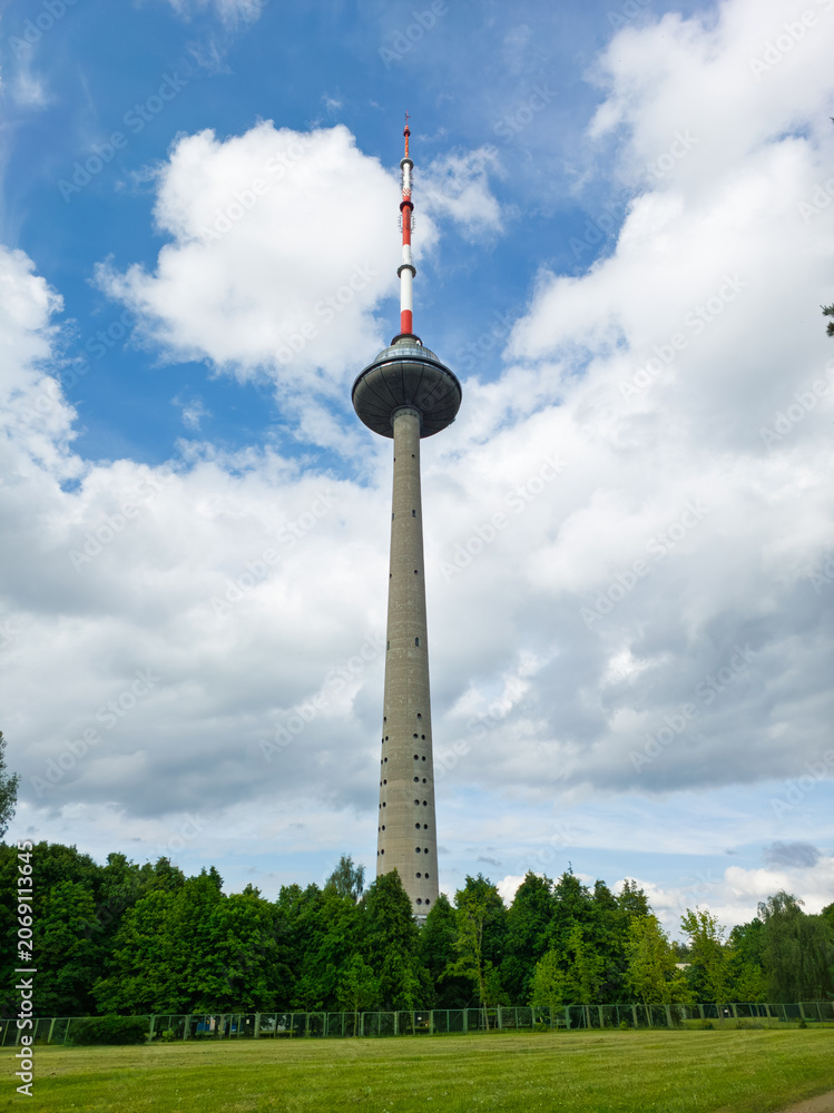 Fototapeta premium Television tower in Vilnius, Lithuania
