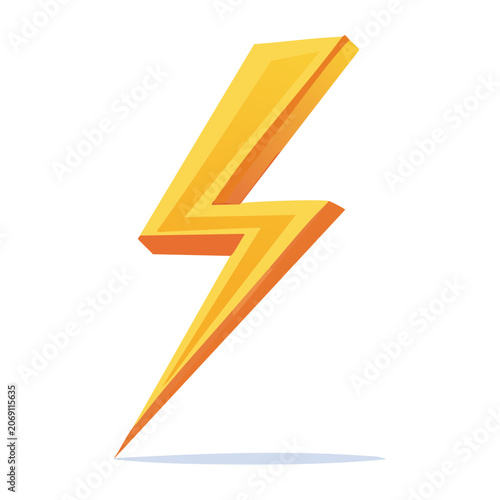 Yellow and orange lightning bolt icon