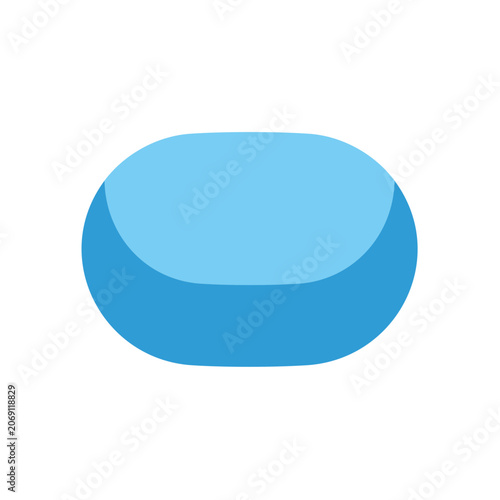 Blue pill vector icon isolated on transparent background