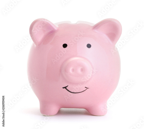 Pink piggy bank