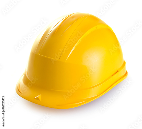 Yellow safety helmet