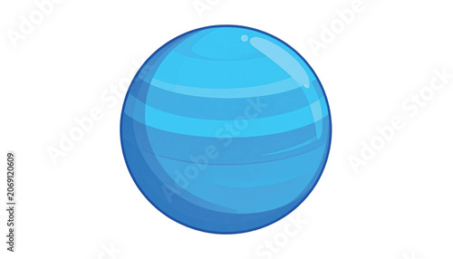 Large Blue Sphere Object Round.