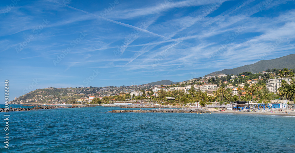 Fototapeta premium Sanremo a resort on the Italian Riviera 
