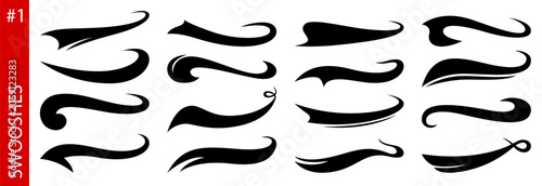 Fotografie American sport swoosh and swash tails