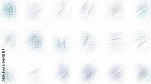 Soft white and light blue halftone dot pattern with a gentle flowing wave texture for a clean and minimalist digital background