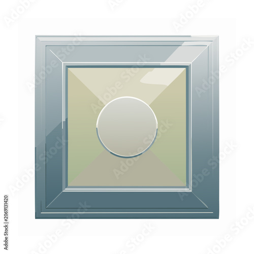 Abstract geometric square icon with circle center