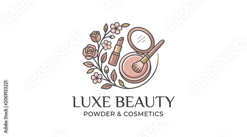 Luxe Beauty Cosmetics Logo Design.