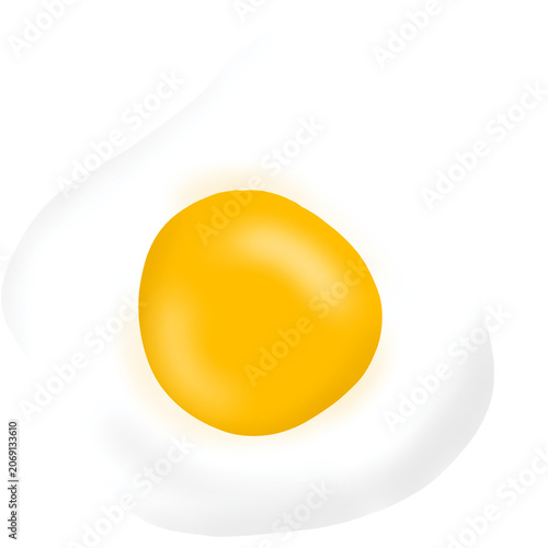 cute cartoon sunny side up for breakfast menu design 