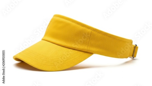A vibrant yellow visor with a mesh design, perfect for sunny days