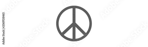 Fényképezés Vector illustration of a black peace sign for anti war and harmony concepts