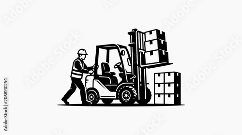 Canvastavla Man operating a forklift machine.