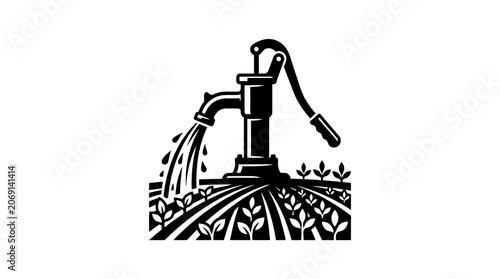 Old Fashioned Manual Water Pump.