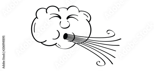 Cloud with rain. All seasons weather concept. Winter, summer, temperature attention. Hot, cold, sun, storm and clouds. Climate change, global climate cycle known as El Nino and La nina concept.