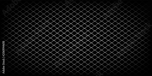 Fotografija Wire mesh fence isolated on white background.