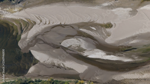 Discover the stunning patterns created by this river delta in an aerial photograph