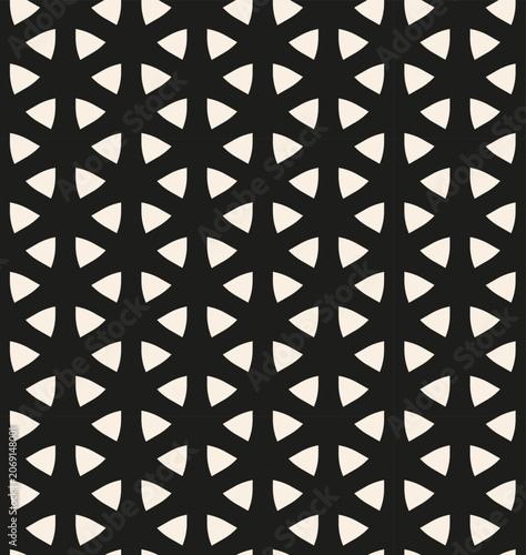 Seamless sacred geometry pattern. Vector monochrome abstract hexagon kaleidoscope background. Modern minimalist flower of life shapes texture