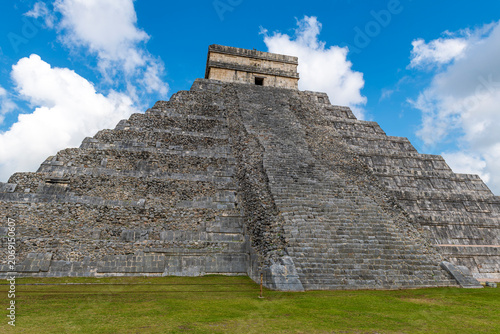 Kukulkan pyramid in spring, Chichen Itza, Mexico.