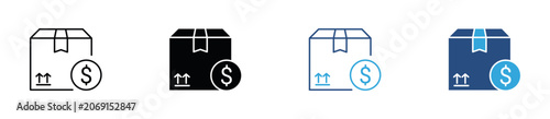 Photos Shipping Cost Icon Set