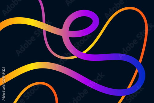 Wavy gradient lines elements collection, abstract flowing wave shapes, colorful modern design elements, smooth curves vector illustration for backgrounds and creative projects