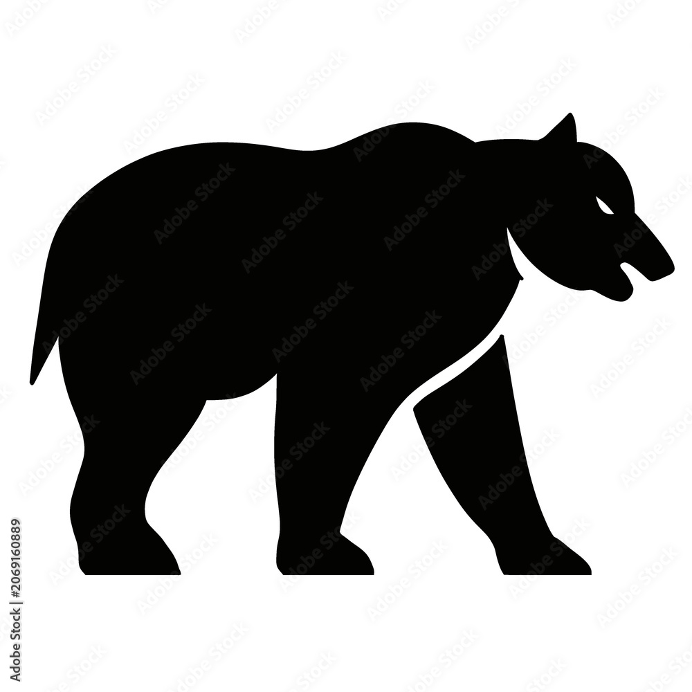 Fototapeta premium silhouette of a bear vector illustration