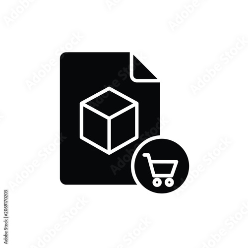 Digital Product icon. Digital file with price tag. Digital, creator, technology, economy. flat design style.
