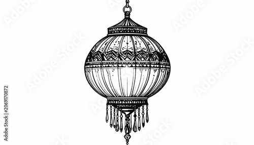 Obraz na płótnie Intricate Hanging Lantern Light Fixture Decor.