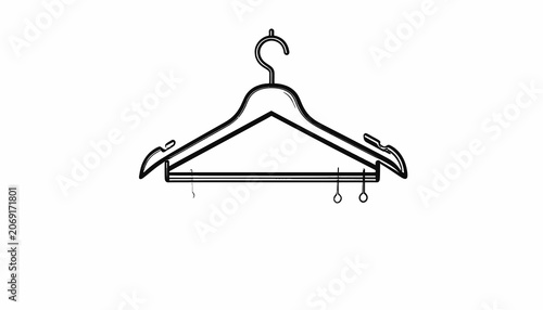 Foto Clothing Hanger with Hook and Bar.