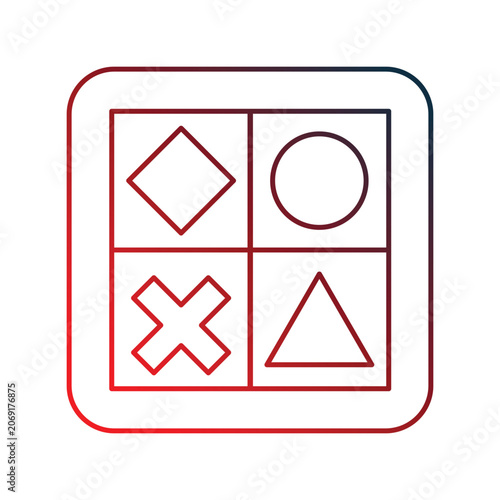 Shapes icon with white background vector stock illustration
