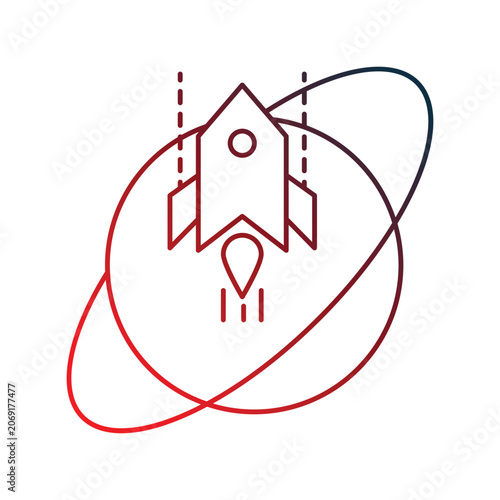 Space Game icon with white background vector stock illustration