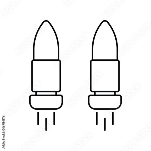 Bullet icon with white background vector stock illustration